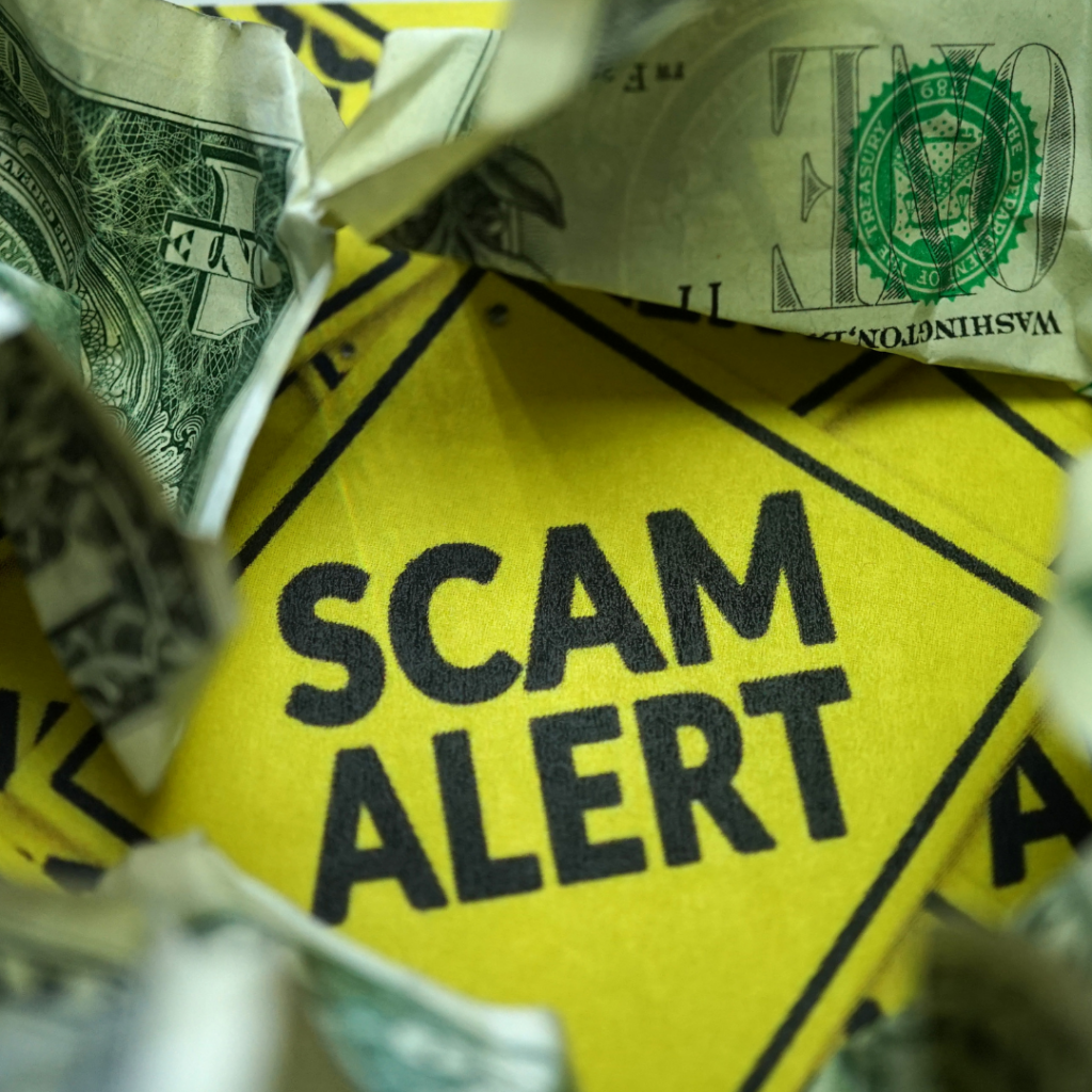 Scam alert sign